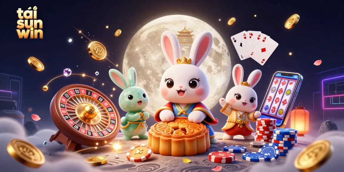 Experience the thrill of tải sun win with vibrant casino action in a magical lunar setting.