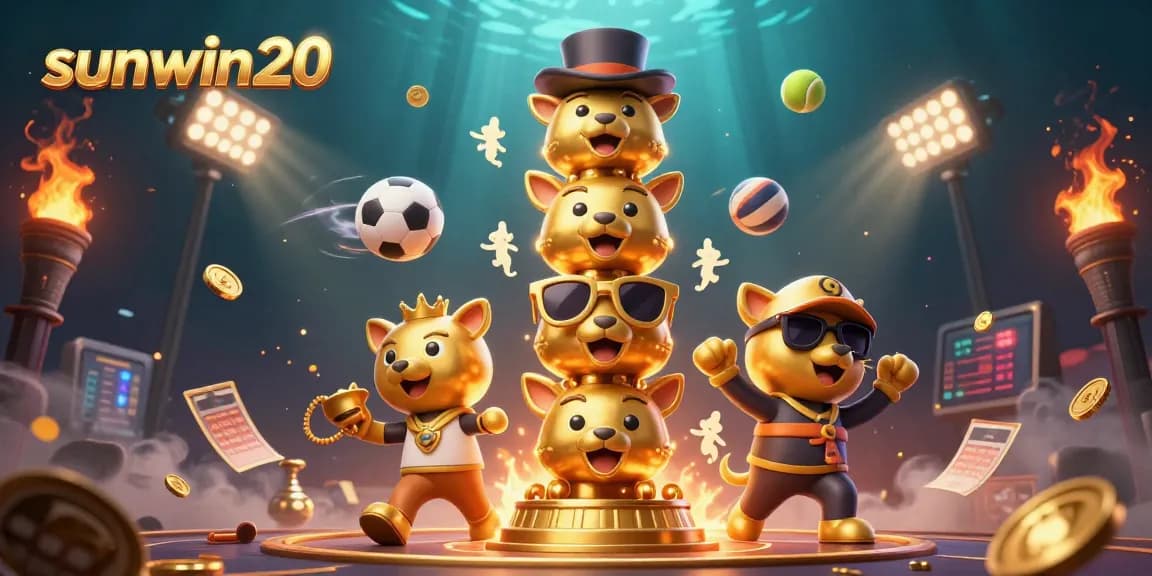 Engage with the thrilling sunwin20 sports betting experience featuring lively animated characters.