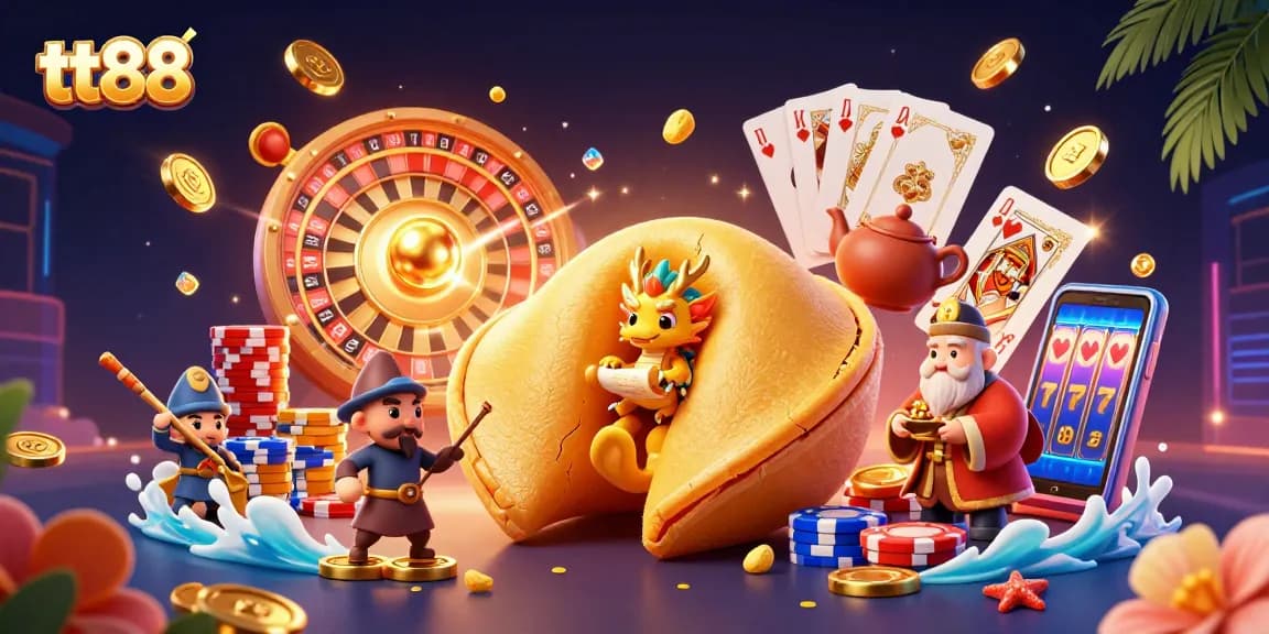 Win big with tt88 in a vibrant casino world featuring dragons, fortune, and golden treasures.