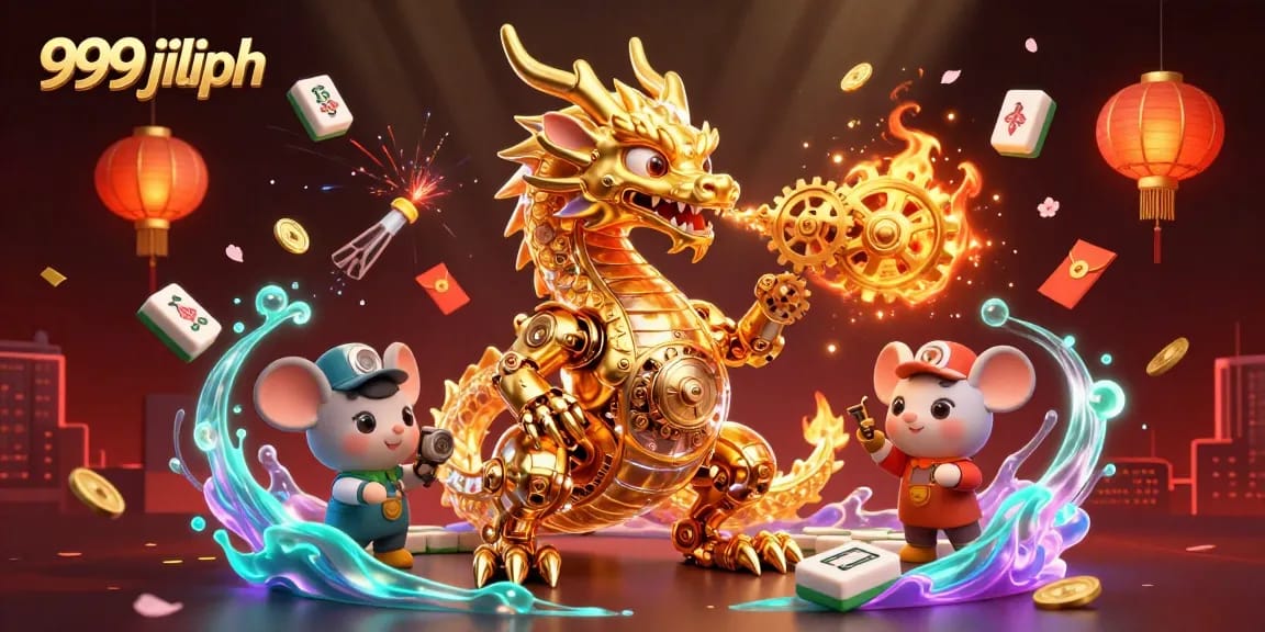 Experience exhilarating gameplay on 999jiliph with a stunning 3D golden dragon illustration, embodying the thrill of winning.