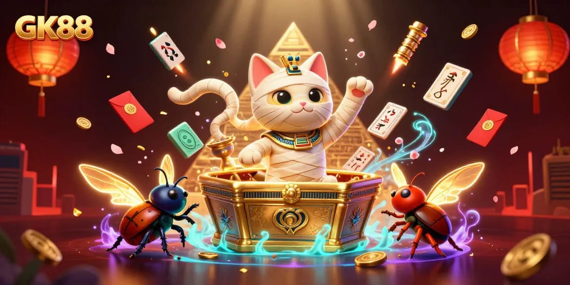 Experience thrilling gameplay at GK88 with vibrant characters and exciting casino elements in action.