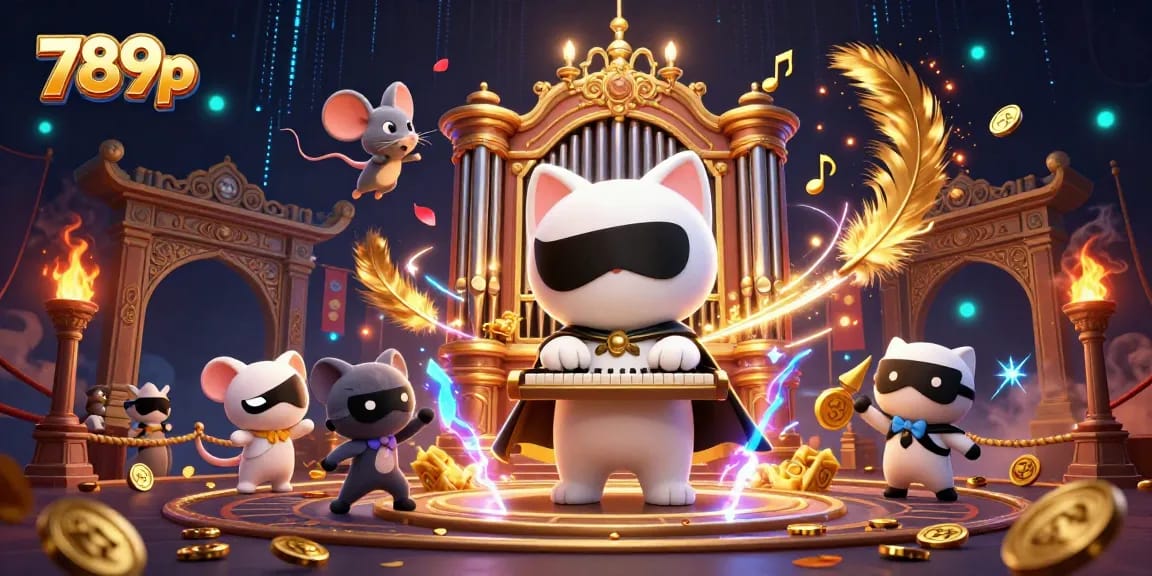 Bet big with 789p in this vibrant casino-themed 3D illustration bustling with action.
