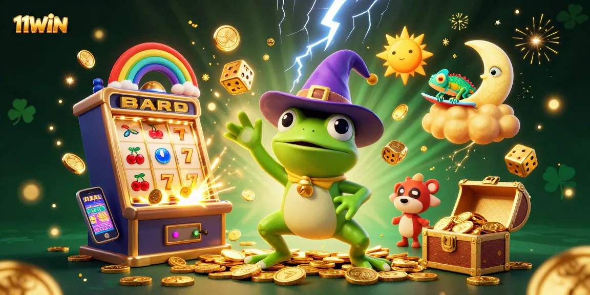 Engage in the excitement of 11WIN with an exhilarating 3D illustration of a vibrant casino scene.