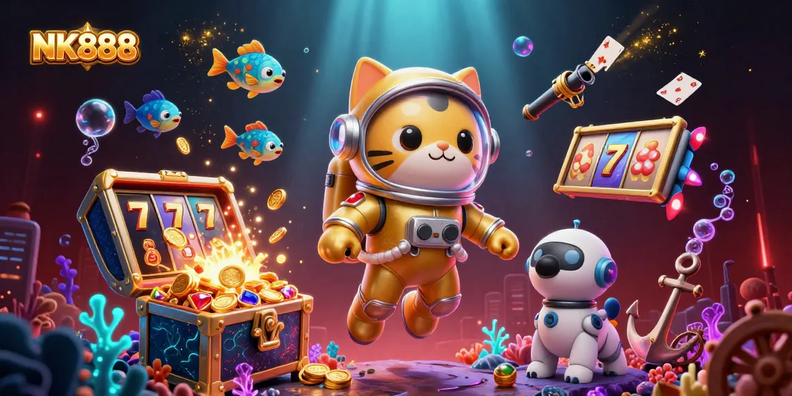 Engage with NK888's thrilling online experience in a vibrant, dynamic casino atmosphere.