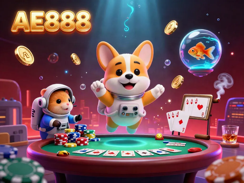 Immerse yourself in AE888's vibrant space casino adventure filled with poker excitement and fun.