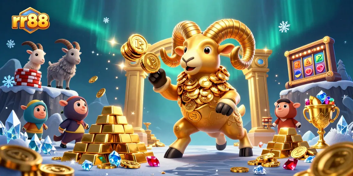 Experience thrilling gaming at rr88 with vibrant treasures and gold in this 3D casino scene.