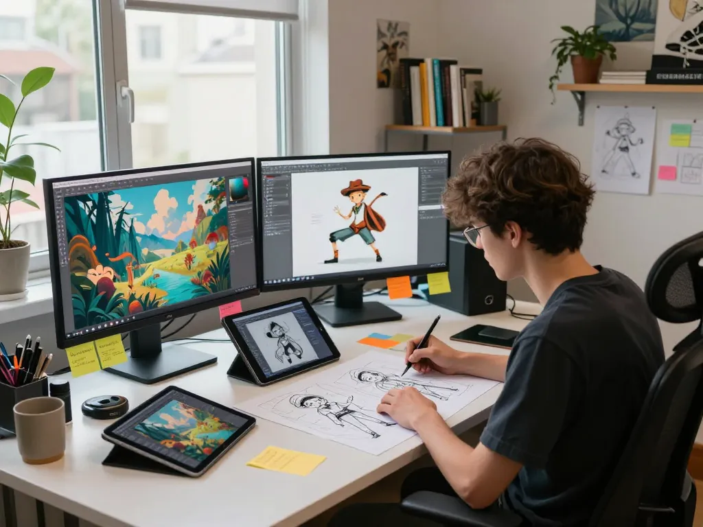 Creating innovative designs in an AI-driven art studio focusing on sex ai concepts.