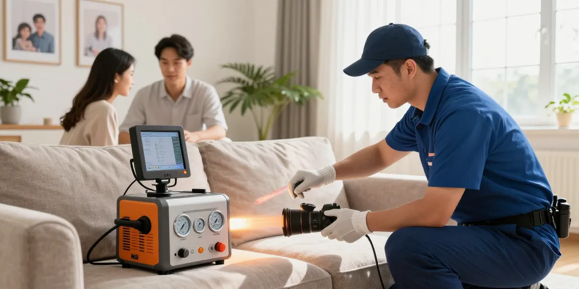 Effective bed bug control in a family home with professional exterminator using heat treatment.